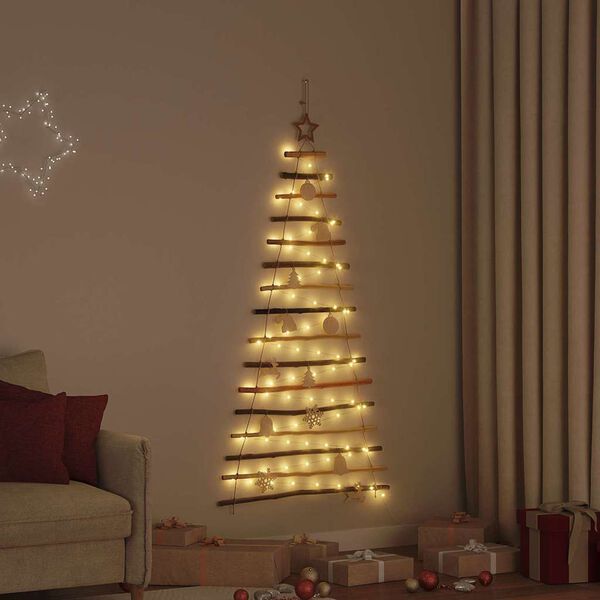 vidaXL Albero di Natale Naturale 150 cm legno massiccio di frassino
