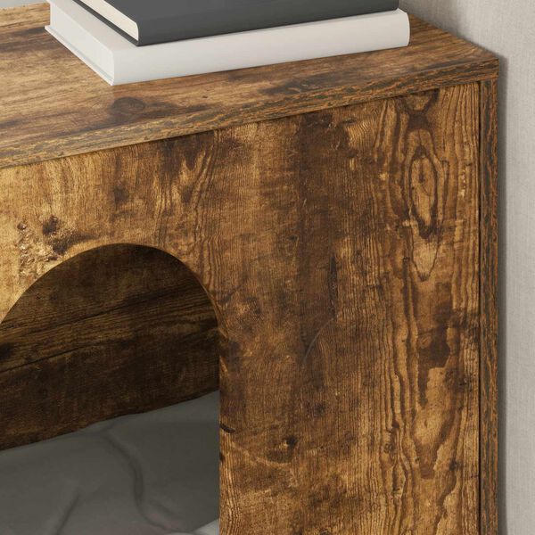 vidaXL Casa per Gatti Rovere fum&eacute; 51 x 30 x 52 cm Legno multistrato