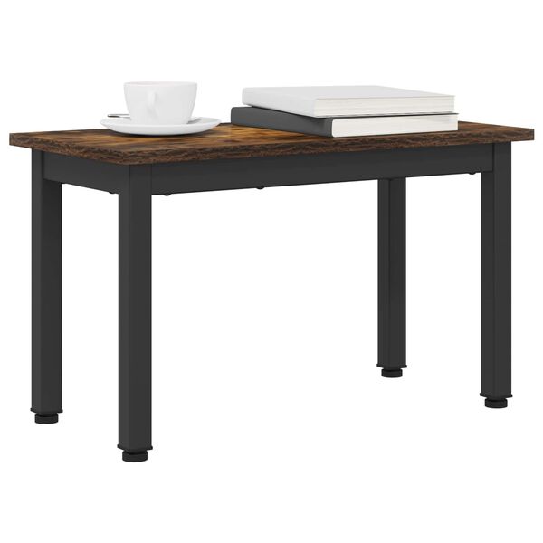 vidaXL Tavolino da salotto Quercia Fumosa 60 x 30 x 36 cm