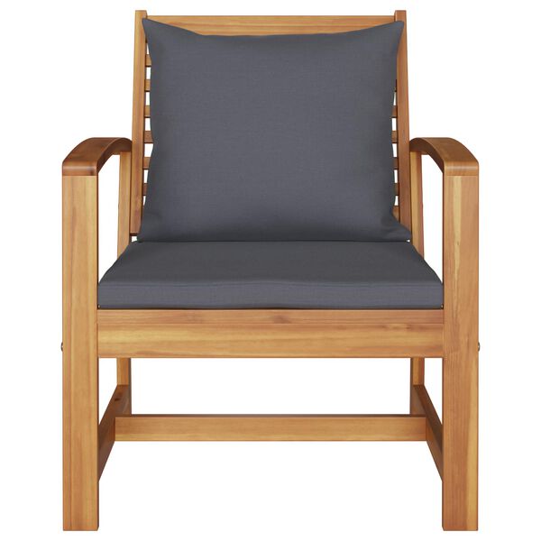 vidaXL Sedia 2 pcs Marrone e grigio scuro 110 x 65 x 76.5 cm