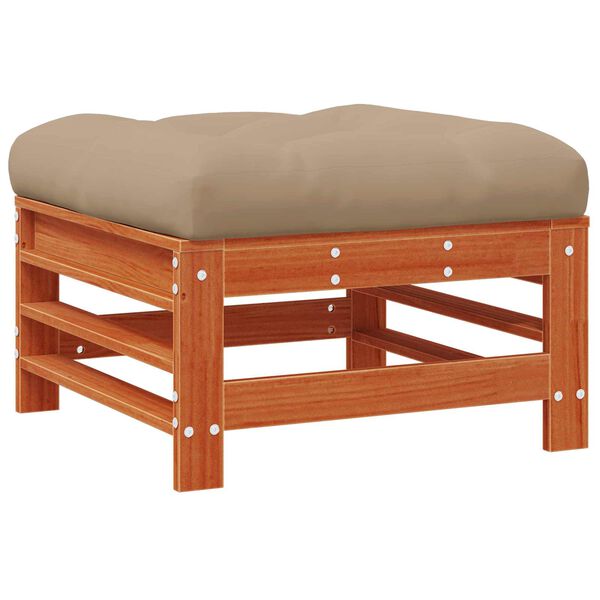 vidaXL Poggiapiedi da Giardino Legno di pino massiccio Marrone Cera