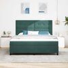 vidaXL Letto a molle con materasso Verde Scuro 180 x 200 cm Tessuto