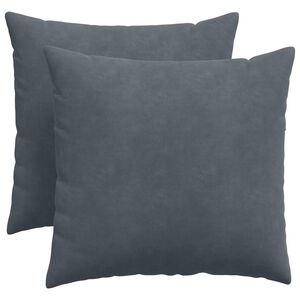 vidaXL Cuscini da Divano 2 pcs Grigio scuro 50 x 50 cm