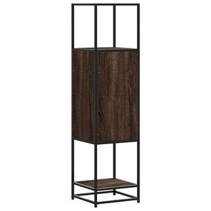 vidaXL Credenza Rovere Marrone 35,5x35x139cm Legno Multistrato Metallo