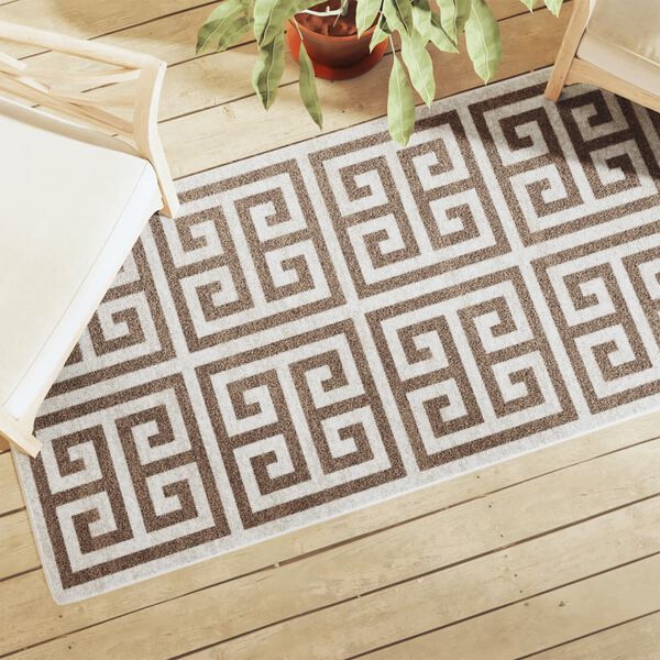 vidaXL Tappeto a Pelo Corto Multicolore 80x300 cm Interni/Esterni