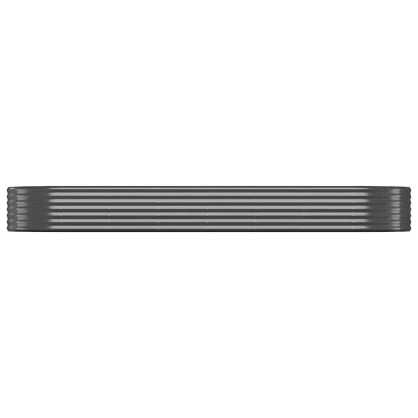 vidaXL Letto da Giardino in Acciaio Zincato 322x100x36 cm Antracite