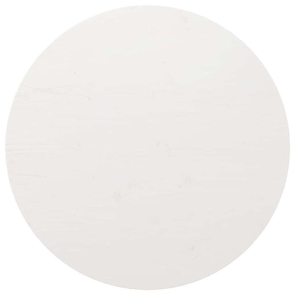 vidaXL Piano Tavolo Rotondo Bianco &Oslash;80x3 cm in Legno Massello di Pino