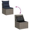 vidaXL Set Divani da Giardino 5 pz con Cuscini Grigio in Polyrattan