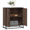 vidaXL Credenza Rovere Marrone 68x35x76 cm in Legno Multistrato