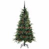 vidaXL Albero di Natale Artificiale con Rami Pieghevoli Verde 120 cm