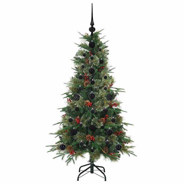 vidaXL Albero di Natale Artificiale con Rami Pieghevoli Verde 120 cm