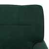 vidaXL Chaise Lounge con cuscino Verde Scuro 91 x 157 x 91 cm Velluto