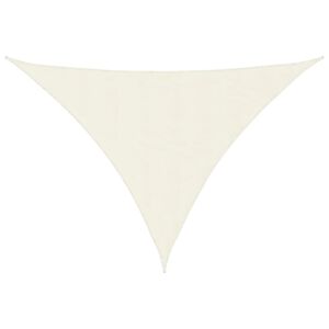 vidaXL Parasole a Vela Oxford Triangolare 3x4x5 m Crema