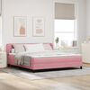 vidaXL Letto a molle con materasso Rosa 180 x 200 cm Velluto