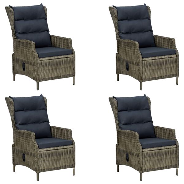 vidaXL Set Mobili da Pranzo per Giardino 5 pz Marrone