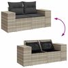 vidaXL Set Divano Giardino 10 pz con Cuscini Grigio Chiaro Polyrattan