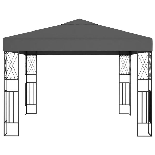 vidaXL Gazebo 3x3 m Antracite in Tessuto
