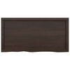 vidaXL Piano Bagno Marrone Scuro 100x50x(2-4)cm Legno Trattato
