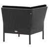 vidaXL Set Divani da Giardino 6 pz con Cuscini in Polyrattan Nero