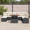 vidaXL Set Divano da Giardino 9 pcs Nero polyrattan