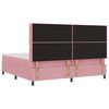 vidaXL Letto a molle con materasso Rosa 200 x 200 cm Velluto