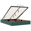 vidaXL Struttura letto con materasso con materasso 2 pcs Verde Velluto