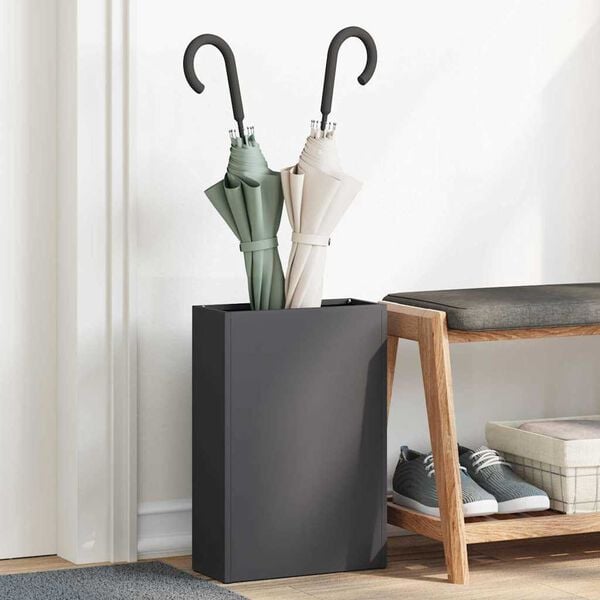 vidaXL Supporto per Ombrellone Nero 28 x 12 x 41 cm Acciaio