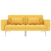 vidaXL Divano Letto Giallo in Tessuto