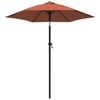 vidaXL Ombrellone Terracotta 200x224 cm in Alluminio
