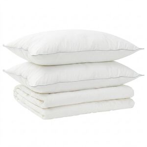vidaXL Set di piumone e cuscini 3 pz 200x200 cm Estate 200 GSM Lana