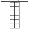 vidaXL Porta Scorrevole con Ferramenta Nera 76x205 cm in Vetro ESG