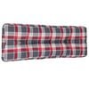 vidaXL Cuscino per Pallet a Quadri Rossi 120x40x12 cm in Tessuto