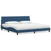 vidaXL Letto con Materasso Hanko Blu 200x200 cm in Tessuto