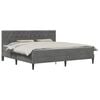 vidaXL Struttura letto con materasso Grigio scuro 180 x 200 cm Velluto