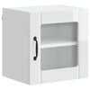 vidaXL Mobile in vetro da parete LUCCA Bianco Lucido 40 x 31 x 40 cm