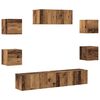 vidaXL Set Mobile TV 5 pz Montato a Parete Legno Antico