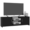 vidaXL Mobile Porta TV Nero 120x30x37,5 cm in Legno Multistrato