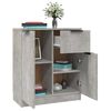 vidaXL Credenze 2 pz Grigio Cemento 60x30x70 cm in Legno Multistrato