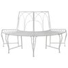 vidaXL Panchina per Alberi 4-Numero di posti 160 x 80 x 89 cm Acciaio