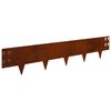 vidaXL Bordura per Prato 20 pcs 100 x 20 cm Acciaio Ruggine