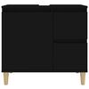 vidaXL Armadietto da Bagno Nero 65x33x60 cm in Legno Multistrato