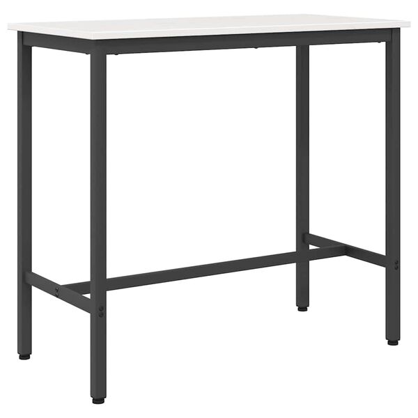 vidaXL tavolo Bianco 100 x 50 x 91 cm Legno ingegnerizzato e acciaio