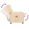vidaXL Poltrona Massaggiante Elettrica Crema in Tessuto