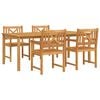 vidaXL Set da Pranzo per Giardino 5 pz Marrone