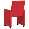 vidaXL Sedie da Pranzo con Ruote con ruote 2 pcs Rosso 57 x 66 x 94 cm