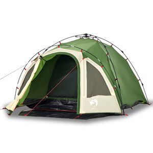 vidaXL Tenda a Cupola da Campeggio 3 Persone Verde a Rilascio Rapido