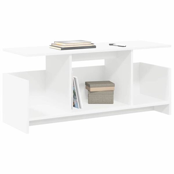 vidaXL Supporto TV Bianco 102 x 35 x 45 cm Legno multistrato