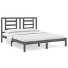 vidaXL Giroletto senza Materasso Grigio 160x200 cm Legno Massello Pino
