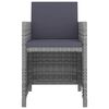 vidaXL Set da Pranzo da Giardino 5 pz con Cuscini in Polyrattan Grigio