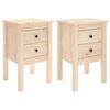 vidaXL Comodini 2 pz 40x35x61,5 cm in Legno Massello di Pino